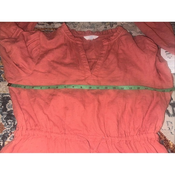 NWT Time and Tru Women's Long Sleeve Peasant Dress, Pink Camellia, Large 8-10 - Picture 11 of 14